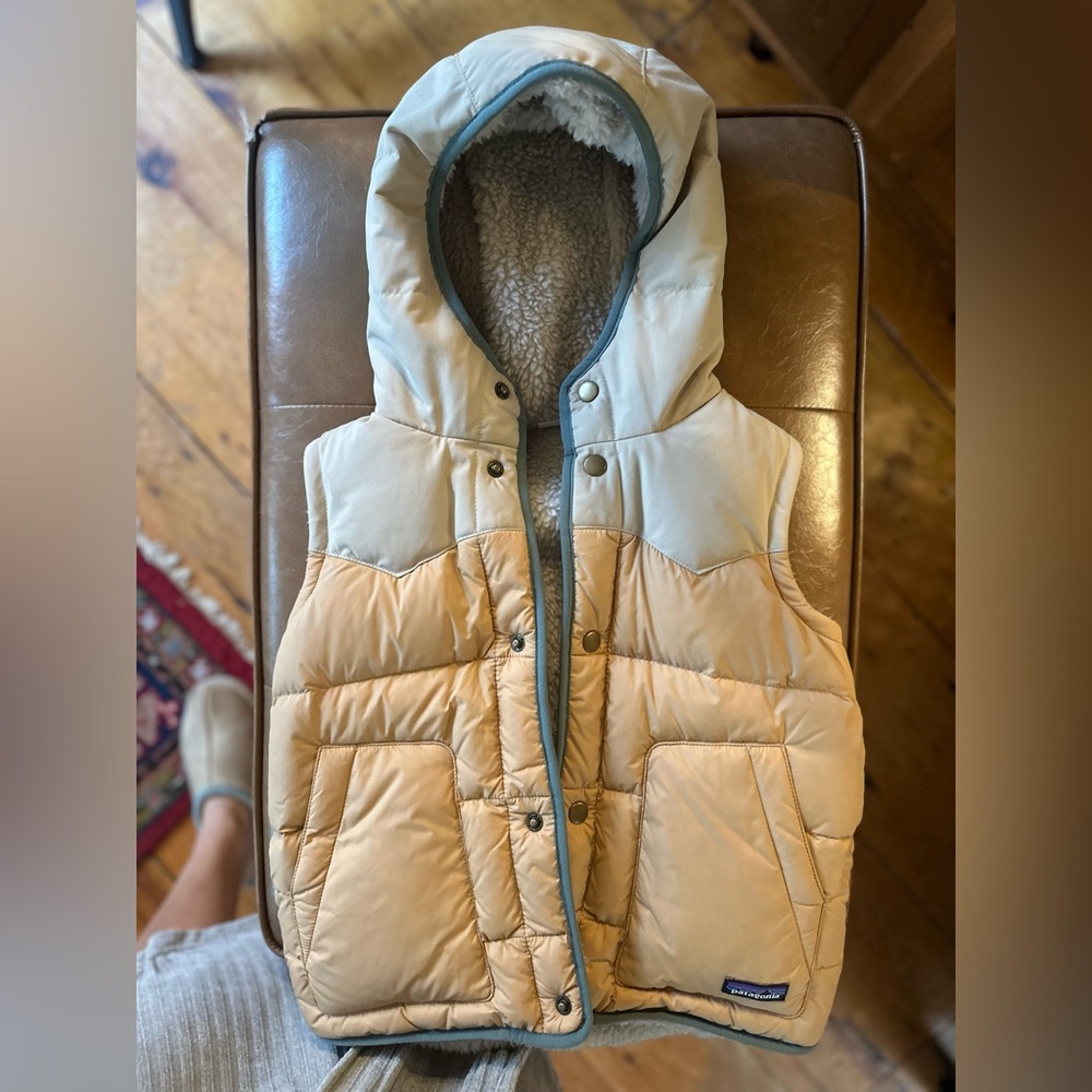 Patagonia Kids reversible hooded vest